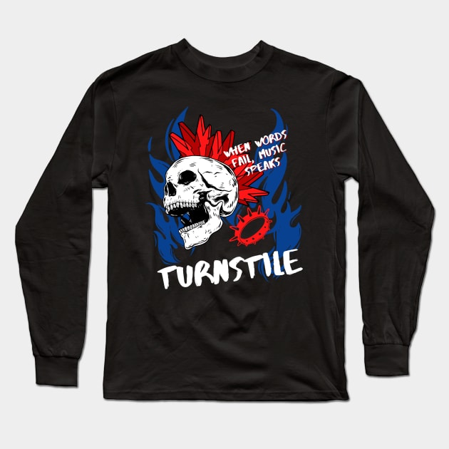 turnstile ll music speaks Long Sleeve T-Shirt by daley doodles